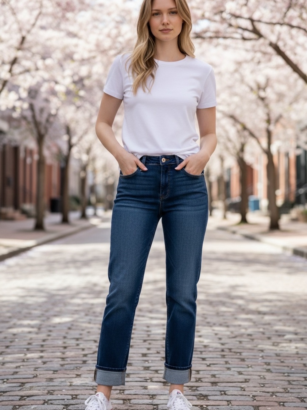 KanCan Dark Blue Straight Leg Jeans